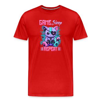 Pastel Goth Soft Goth Gaming Gamer - T-shirt bio Premium Homme - rouge - Devant - Damien (186cm)