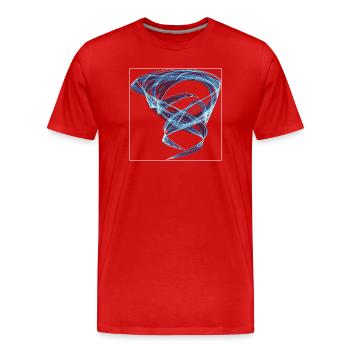 Eisbahnen des Chaos – Strange Attractor - Männer Premium Bio T-Shirt - Rot - Vorne - Damien (186cm)
