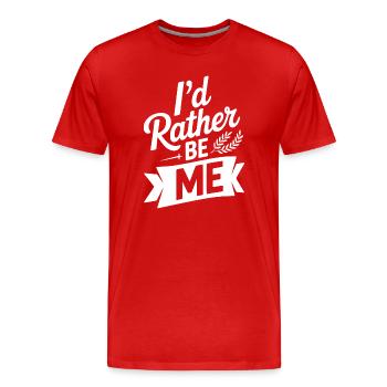 Je préfère être moi-même - T-shirt bio Premium Homme - rouge - Devant - Damien (186cm)