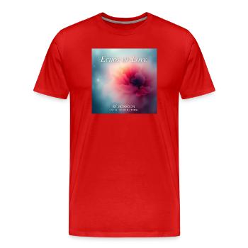 Echoes of Love von Monsoon/Mark Noone - Männer Premium Bio T-Shirt - Rot - Vorne - Damien (186cm)