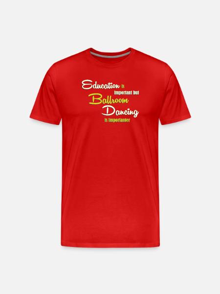 Walzer Paartanz - Männer Premium Bio T-Shirt - Rot