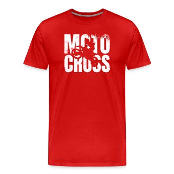 Moto Cross - T-shirt bio Premium Homme - rouge - Devant - Damien (186cm)