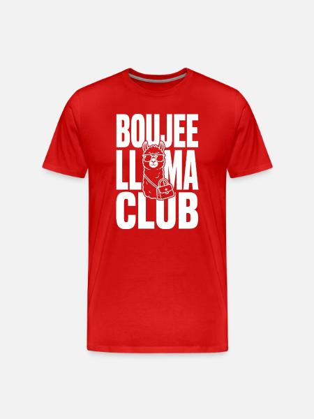 Boujee Llama Club with handbag - Men's Premium Organic T-Shirt - red