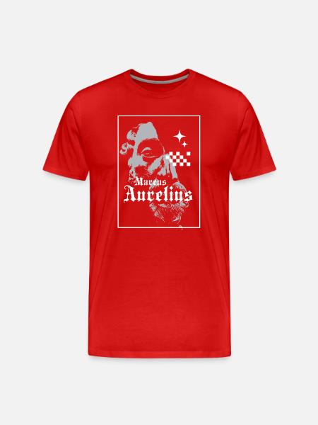 Marcus Aurelius portrait - Men's Premium Organic T-Shirt - red