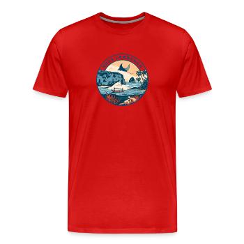 Flying Manta on Nusa Lembongan - Männer Premium Bio T-Shirt - Rot - Vorne - Damien (186cm)