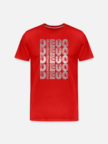 Prénom Diego - T-shirt bio Premium Homme - rouge