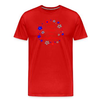 stolze Mama eines Schulkindes - Männer Premium Bio T-Shirt - Rot - Vorne - Damien (186cm)