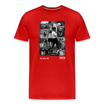 Crew - White - Men's Premium Organic T-Shirt - red - Front - Damien (186cm)