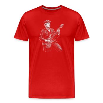James Buchanan Gitarre - Männer Premium Bio T-Shirt - Rot - Vorne - Damien (186cm)