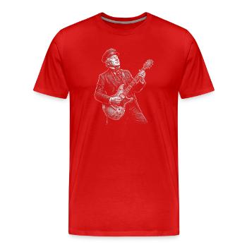 Millard Fillmore Guitare - T-shirt bio Premium Homme - rouge - Devant - Damien (186cm)
