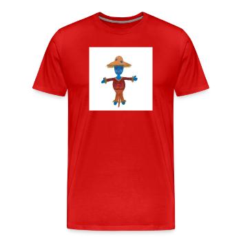 Susi Vogelscheuche Kindermotiv - Männer Premium Bio T-Shirt - Rot - Vorne - Damien (186cm)