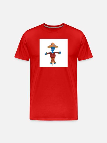 Susi Scarecrow Child Motif - Men's Premium Organic T-Shirt - red