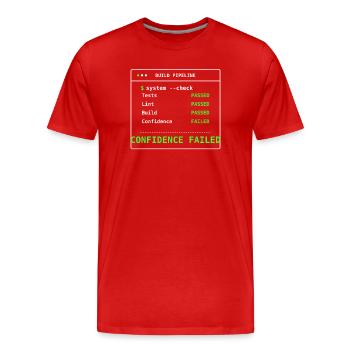 System Check Build Pipeline DevOps IT Gift - Men's Premium Organic T-Shirt - red - Front - Damien (186cm)