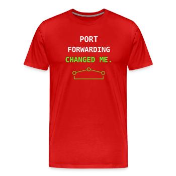 Redirection de port Change Me IT Humour Nerd Gift++ - T-shirt bio Premium Homme - rouge - Devant - Damien (186cm)