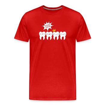 Hygiéniste dentaire Dentiste dentaire - T-shirt bio Premium Homme - rouge - Devant - Damien (186cm)