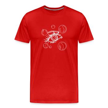 Auge im Orbit: Sternenblick - Männer Premium Bio T-Shirt - Rot - Vorne - Damien (186cm)