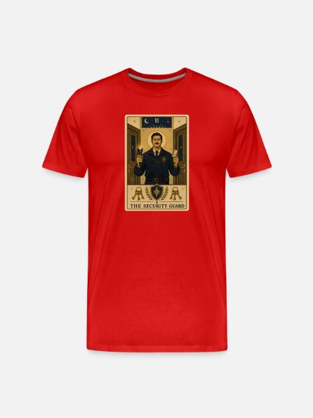 Agent de sécurité | Tarot de sécurité - T-shirt bio Premium Homme - rouge