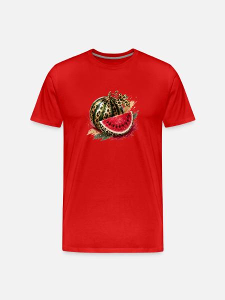Pastèque glamure léopard - T-shirt bio Premium Homme - rouge