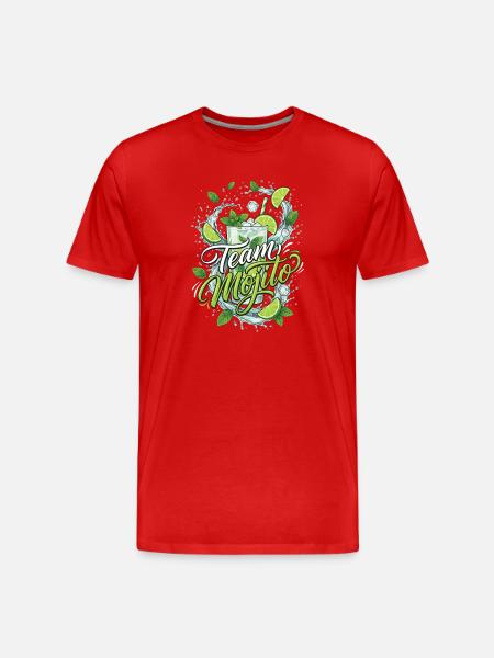 JGA Mojito Cocktail Barkeeper - Männer Premium Bio T-Shirt - Rot