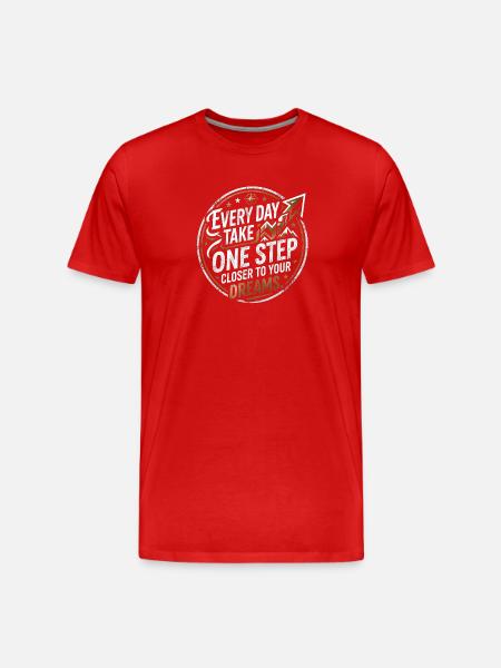 A dream step - Men's Premium Organic T-Shirt - red