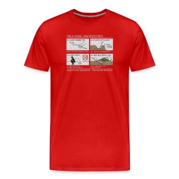 Field Guide: Wilderness Waste Sanitation - Männer Premium Bio T-Shirt - Rot - Vorne - Damien (186cm)
