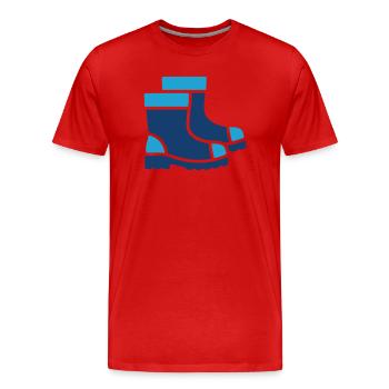 Safety Work Boots Solid Icon Schutzschuhe - Männer Premium Bio T-Shirt - Rot - Vorne - Damien (186cm)