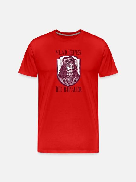 Vlad Tepes Impaler Motif - Men's Premium Organic T-Shirt - red