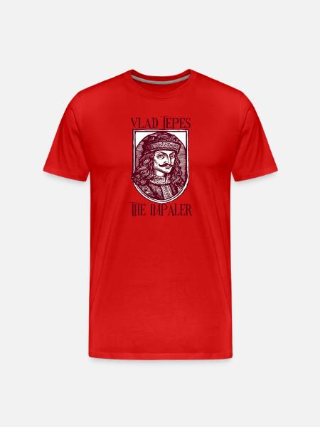Vlad Tepes The Impaler Shield - Men's Premium Organic T-Shirt - red