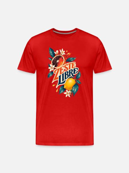 Zeste Libre Citrus Florilège - T-shirt bio Premium Homme - rouge