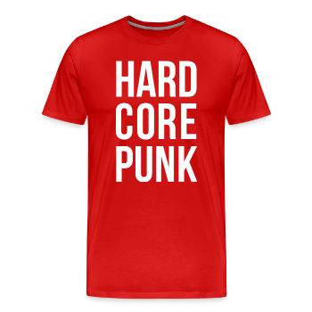 Hardcore Punk Bold Typografie - Männer Premium Bio T-Shirt - Rot - Vorne - Damien (186cm)