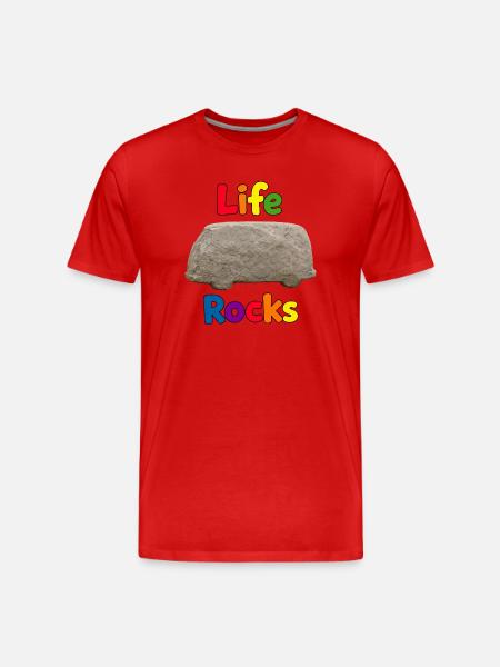 Life Rocks Stone - Men's Premium Organic T-Shirt - red