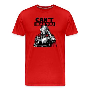 Mittelalterliche Technikprobleme. - Männer Premium Bio T-Shirt - Rot - Vorne - Damien (186cm)