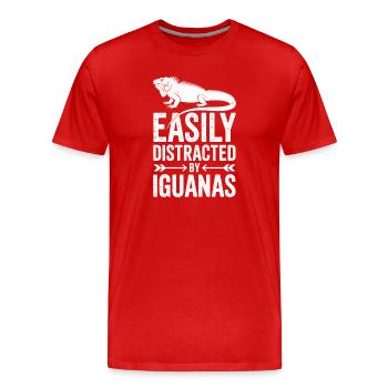 Leguane Sprüche Leguane Lustiges Leguane Geschenk  - Männer Premium Bio T-Shirt - Rot - Vorne - Damien (186cm)