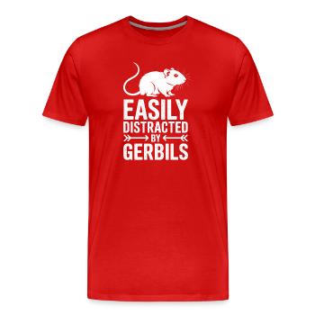 Mongolische Rennratte Sprüche Rennmaus Geschenk - Männer Premium Bio T-Shirt - Rot - Vorne - Damien (186cm)