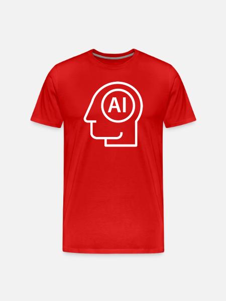 Ai, Artificial Intelligence, AI Technology - Men's Premium Organic T-Shirt - red