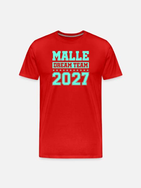 MALLE DREAM TEAM 2027 - Men's Premium Organic T-Shirt - red