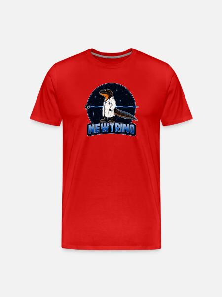 NEWTRINO – Funny Physics Scientist Newt - Men's Premium Organic T-Shirt - red