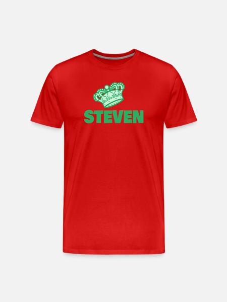 Geschenk für Steven - Männer Premium Bio T-Shirt - Rot