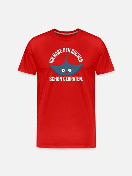 Rochen Schon Gebraten Stachelrochen Manta Rochen - Männer Premium Bio T-Shirt - Rot
