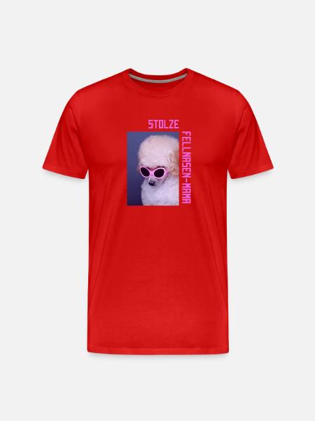 Stolze Fellnasen-Mama - Männer Premium Bio T-Shirt - Rot