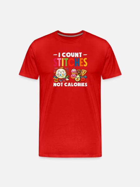 Lustiges Nadelspitzen-bastelhobby - Männer Premium Bio T-Shirt - Rot