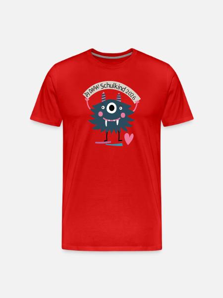 Schulanfang 2026 - Männer Premium Bio T-Shirt - Rot