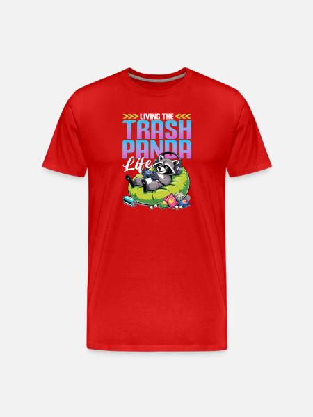 Gamer Gaming Cat Video Game - Men's Premium Organic T-Shirt - red