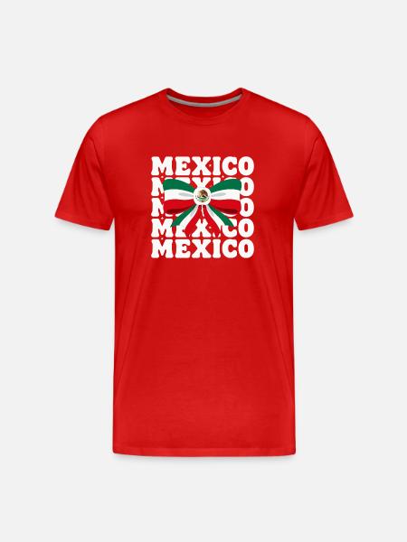 MEXICO Mexican Flag National Pride - Men's Premium Organic T-Shirt - red
