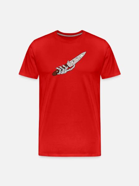 Ghost blades with hand - Men's Premium Organic T-Shirt - red