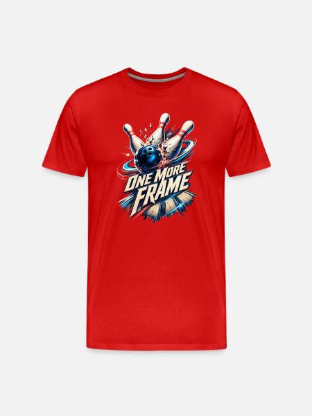 One More Frame Bowling - Männer Premium Bio T-Shirt - Rot