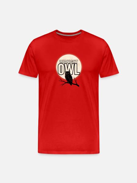Halloween-Eule – Mitternachtseule - Männer Premium Bio T-Shirt - Rot