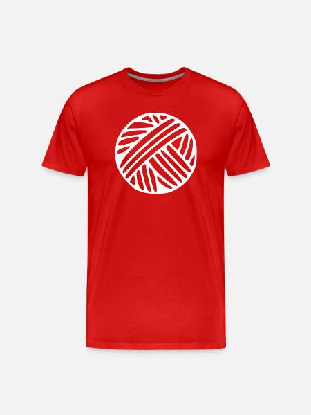 Yarn Ball Wool Gift - Men's Premium Organic T-Shirt - red