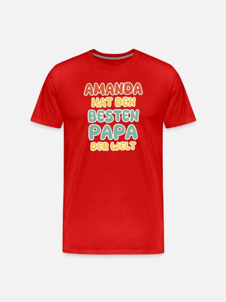 Spruch Amanda - Männer Premium Bio T-Shirt - Rot