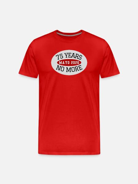 Mayo, 75 Years No More - Men's Premium Organic T-Shirt - red